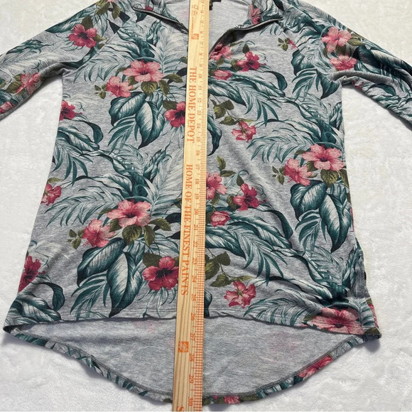 TOMMY BAHAMA Womens Partial Zip Front Pullover Athletic Top Gray Floral Size XS - Picture 8 of 8